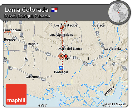 Shaded Relief Map of Loma Colorada
