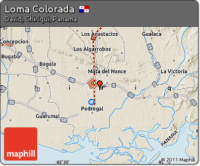 Shaded Relief Map of Loma Colorada