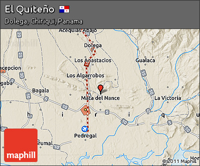 Shaded Relief Map of El Quiteño