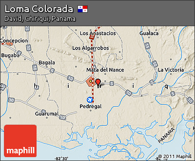Shaded Relief Map of Loma Colorada