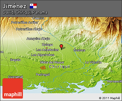 Physical Panoramic Map of Jiménez