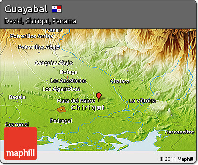 Physical Panoramic Map of Guayabal