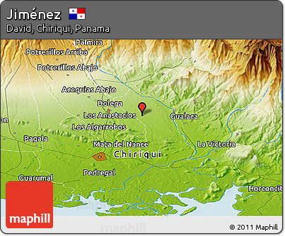 Physical Panoramic Map of Jiménez