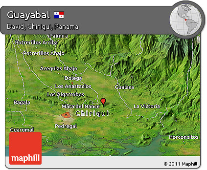 Satellite Panoramic Map of Guayabal
