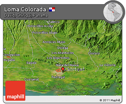 Satellite Panoramic Map of Loma Colorada