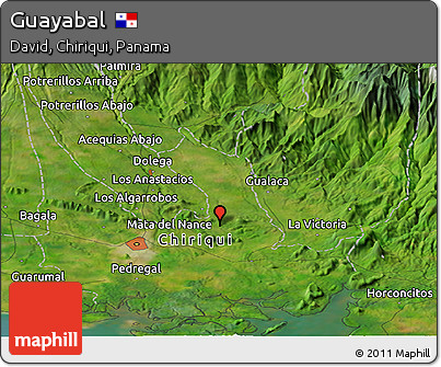 Satellite Panoramic Map of Guayabal