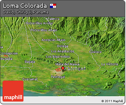 Satellite Panoramic Map of Loma Colorada