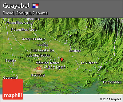 Satellite Panoramic Map of Guayabal