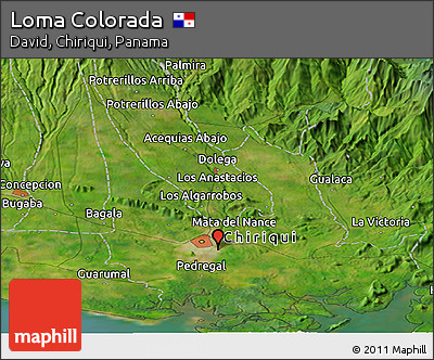 Satellite Panoramic Map of Loma Colorada