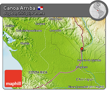 Physical 3D Map of Canoa Arriba