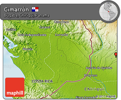 Physical 3D Map of Cimarrón