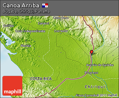Physical 3D Map of Canoa Arriba