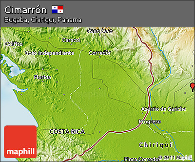 Physical 3D Map of Cimarrón