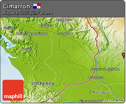 Physical 3D Map of Cimarrón