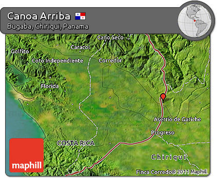 Satellite 3D Map of Canoa Arriba