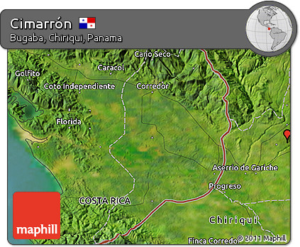 Satellite 3D Map of Cimarrón