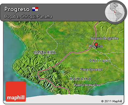 Satellite 3D Map of Progreso