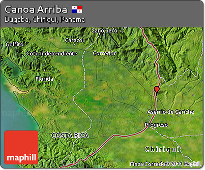 Satellite 3D Map of Canoa Arriba
