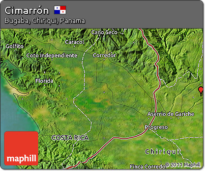 Satellite 3D Map of Cimarrón