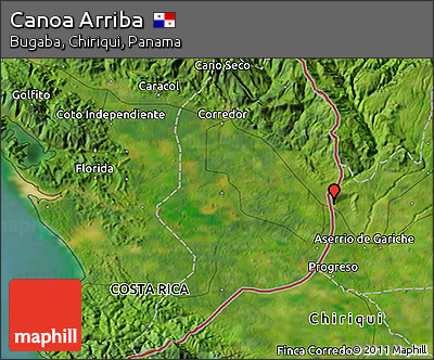 Satellite 3D Map of Canoa Arriba