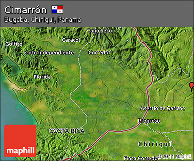 Satellite 3D Map of Cimarrón