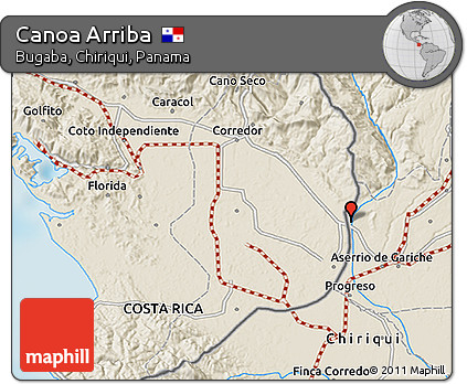 Shaded Relief 3D Map of Canoa Arriba