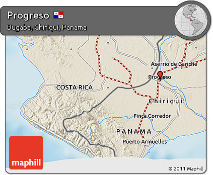 Shaded Relief 3D Map of Progreso