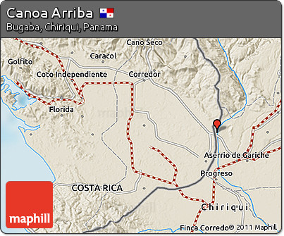Shaded Relief 3D Map of Canoa Arriba