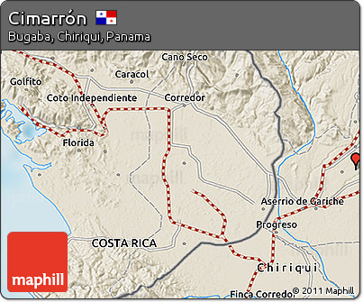 Shaded Relief 3D Map of Cimarrón