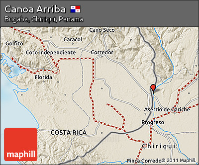 Shaded Relief 3D Map of Canoa Arriba