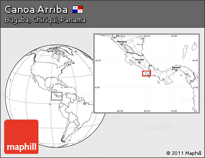 Blank Location Map of Canoa Arriba