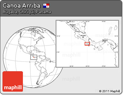 Blank Location Map of Canoa Arriba