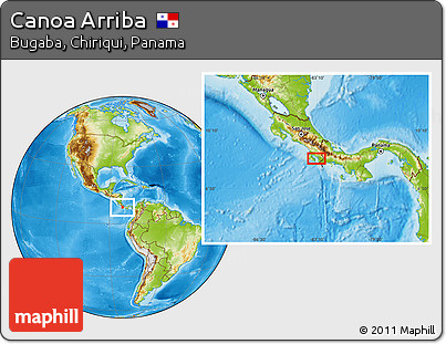 Physical Location Map of Canoa Arriba