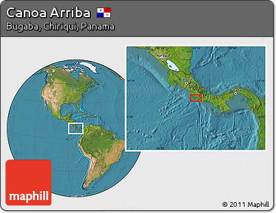 Satellite Location Map of Canoa Arriba