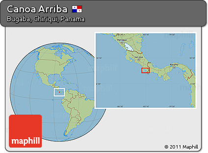 Savanna Style Location Map of Canoa Arriba
