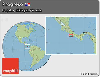 Savanna Style Location Map of Progreso