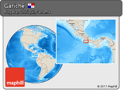 Shaded Relief Location Map of Gariché