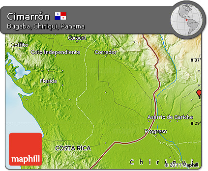Physical Map of Cimarrón
