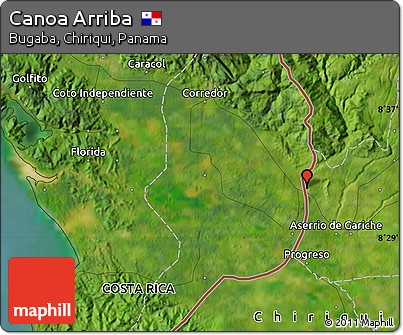 Satellite Map of Canoa Arriba