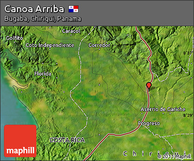 Satellite Map of Canoa Arriba