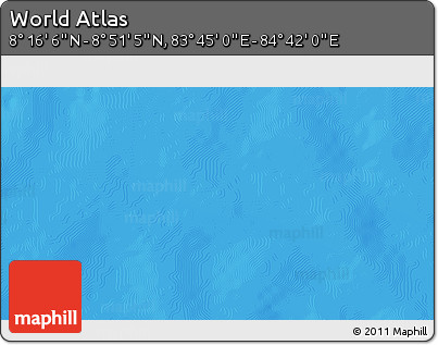 Physical 3D Map of the Area around 8° 33' 36" N, 84° 13' 29" E