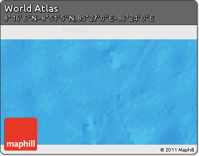 Physical 3D Map of the Area around 8° 33' 36" N, 85° 55' 30" E