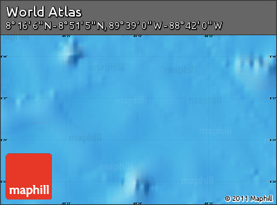 Physical Map of the Area around 8° 33' 36" N, 89° 10' 30" W