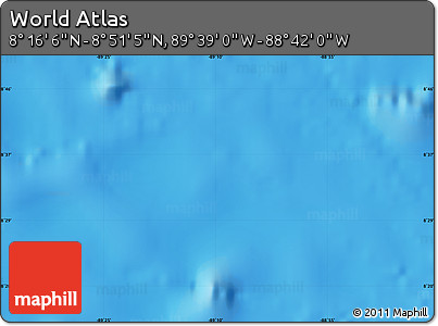 Physical Map of the Area around 8° 33' 36" N, 89° 10' 30" W