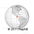 Outline Map of the Area around 8° 33' 36" N, 89° 10' 30" W, rectangular outline
