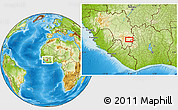 Physical Location Map of Kounina