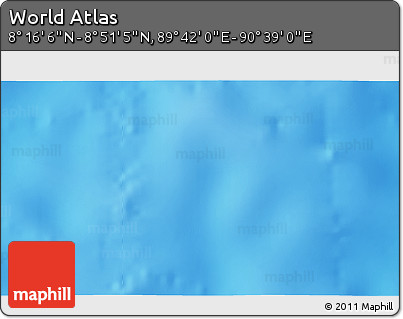 Physical 3D Map of the Area around 8° 33' 36" N, 90° 10' 30" E
