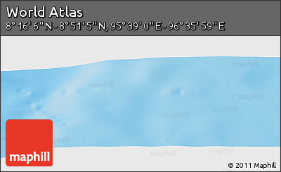 Physical Panoramic Map of the Area around 8° 33' 36" N, 96° 7' 30" E