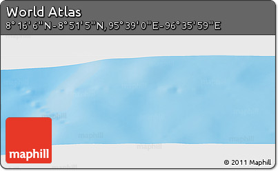 Physical Panoramic Map of the Area around 8° 33' 36" N, 96° 7' 30" E