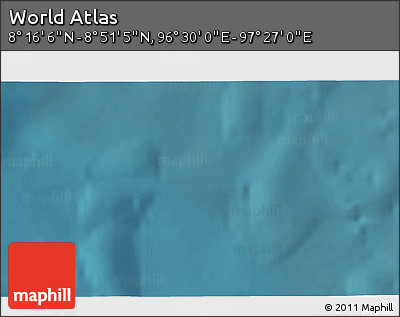 Satellite 3D Map of the Area around 8° 33' 36" N, 96° 58' 29" E